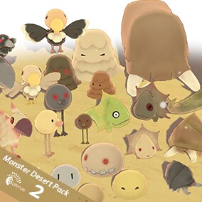 Monsters Desert Pack 2 with 5 Animations.