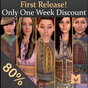 I present to you a small pack with medieval NPC Kids.