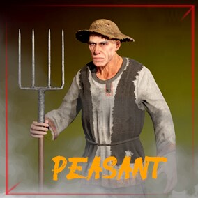 Low-poly model of the character PEASANT