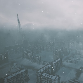 152 static meshes for creating a post-apocalyptic city of a distant plan