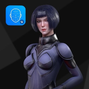 Rigged Low Poly Character with PBR Textures