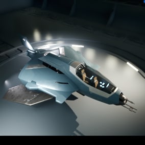 Futuristic Sci-fi Spacecraft 3D model with two version: high poly and game ready. Mechanical animations included.