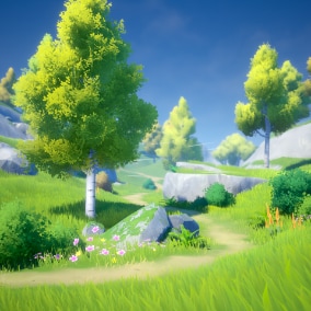 A collection of stylized environment birch forest assets designed to build beautiful worlds.