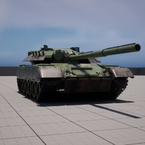 T80 U tank Model with Simple Tank Blueprint
